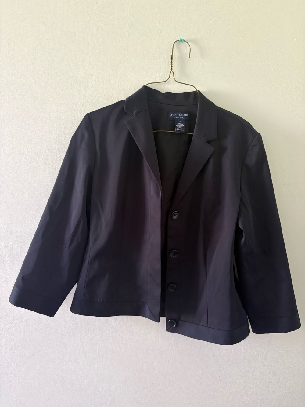 Ann Taylor Women’s Navy Blue Button-Front Jacket